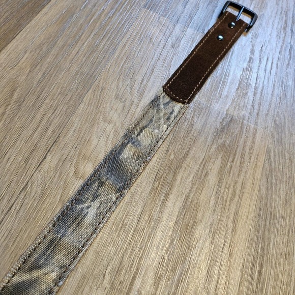 AA&E Leathercraft Mens Camo Belt Full Grain Cowhide Size 34 - Picture 7 of 13